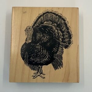 Vintage PSX Turkey Rubber Stamp K-1961 Wood 3.5x4 inch